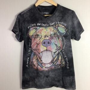 Tie Dye Pit Bull Dog Love Yourself Lover T Shirt Black Small
